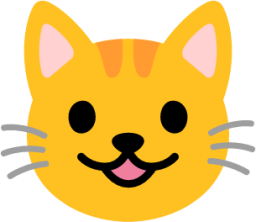 smiling cat face with open mouth emoji