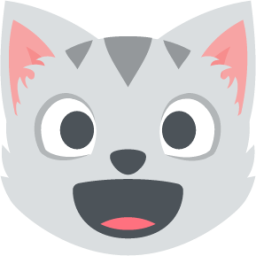 smiling cat face with open mouth emoji