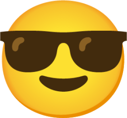 smiling face with sunglasses emoji