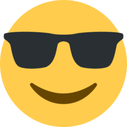 smiling face with sunglasses emoji