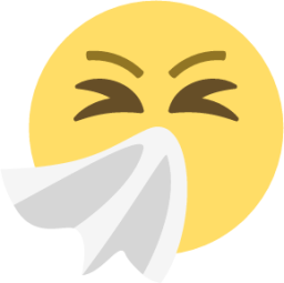 sneezing face emoji