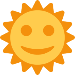 sun with face emoji