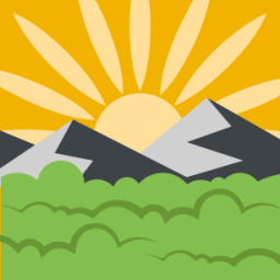 sunrise over mountains emoji