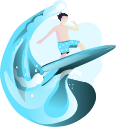 Surfing illustration