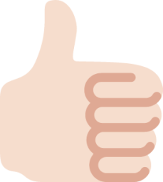 thumbs up sign tone 1 emoji