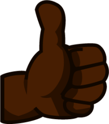 thumbsup (black) emoji