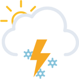 thunderstorms day snow icon