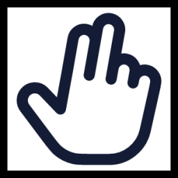 two finger icon