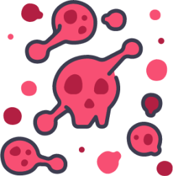 virus skull icon