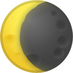 waning crescent moon emoji