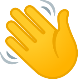 waving hand emoji