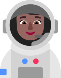 woman astronaut medium dark emoji