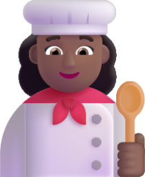 woman cook medium dark emoji