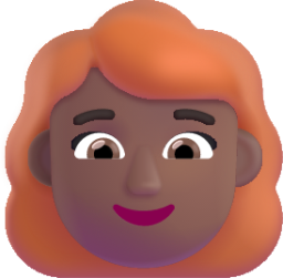 woman red hair medium dark emoji