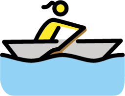 woman rowing boat emoji