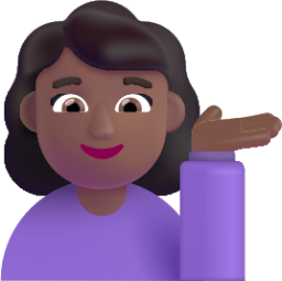 woman tipping hand medium dark emoji