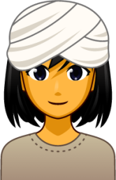 woman wearing turban emoji