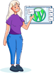 wordpress girl illustration