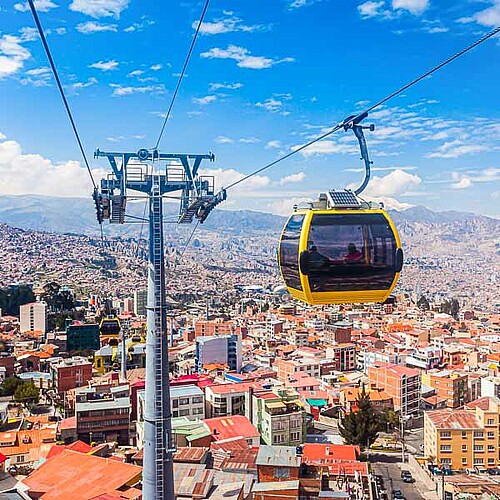 Bolivien Reise La Paz Seilbahn