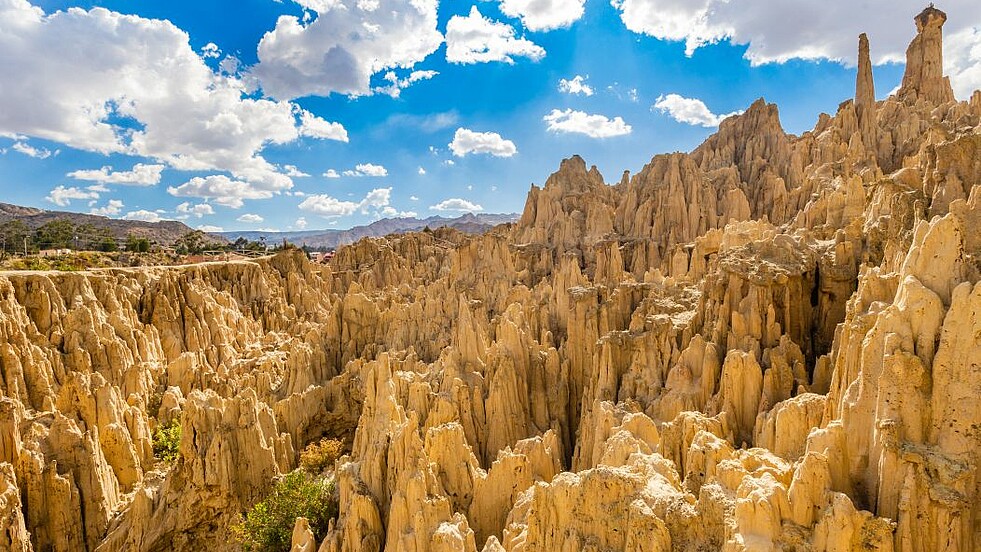 Felsen im Valle de Lunar in Bolivien