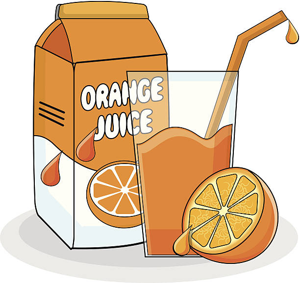 Orange Juice vector art illustration