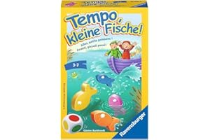 Ravensburger 23334 - Tempo, kleine Fische, Mitbringspiel für 1-6 Spieler, Kinderspiel ab 3 Jahren, kompaktes Format, Reisespi