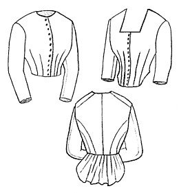 Victorian Blouses, Tops, Shirts, Vests, Sweaters 1871 Day Bodice Pattern  AT vintagedancer.com