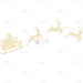 圣诞节麋鹿拉雪橇元素