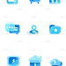 通用元素蓝色科技感矢量图标