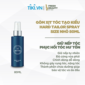 Gôm xịt tóc nam nữ BRITISH M Hard Tailor Spray giữ nếp, dễ dàng đổi kiểu 80ml