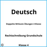 Doppelte Mitlaute Übungen 4 Klasse