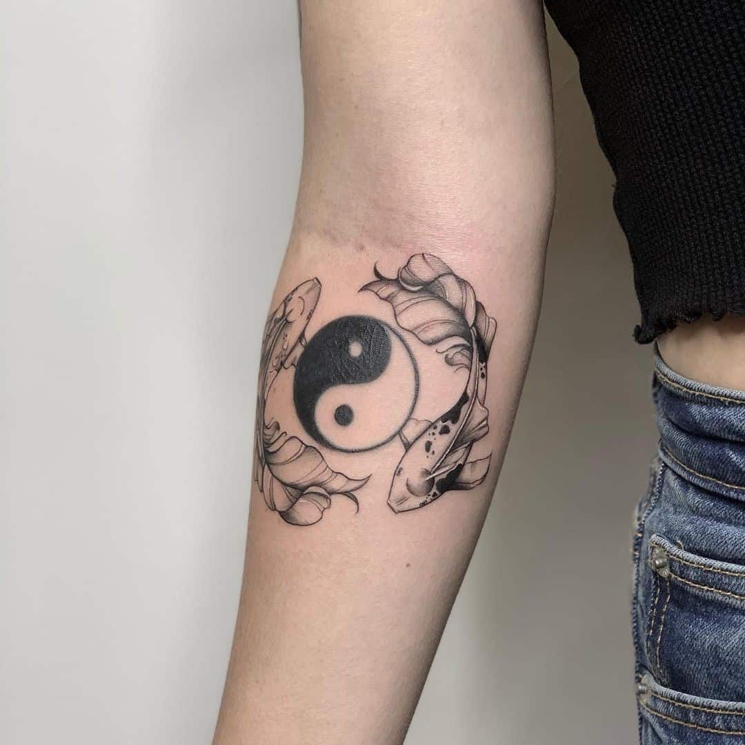 Yin Yang Goldfish Tattoo