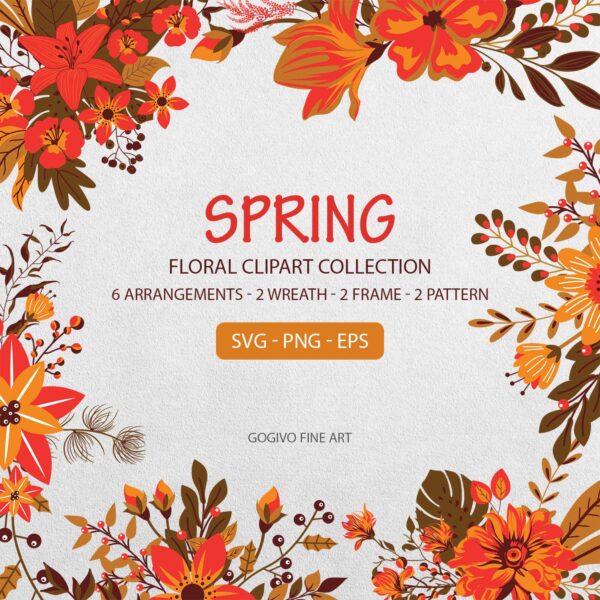 Spring Floral Clipart Collection