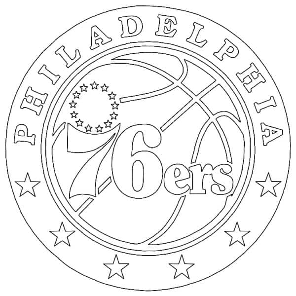 Coloriage Logo Philadelphia 76ers