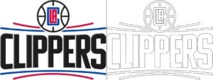 Coloriage Logo avec un échantillon de Los Angeles Clippers