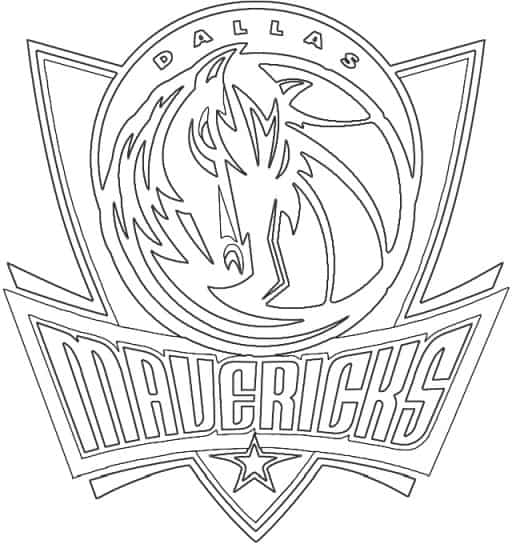 Coloriage Logo Dallas Mavericks