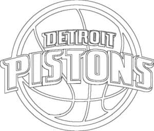 Coloriage Logo de Detroit Pistons