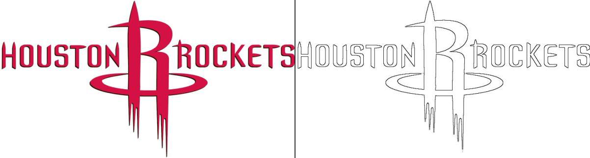 Coloriage Logo avec un échantillon de Houston Rockets