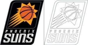 Coloriage Logo avec un échantillon de Phoenix Suns