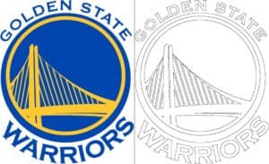 Coloriage Logo avec un échantillon de Golden State Warriors