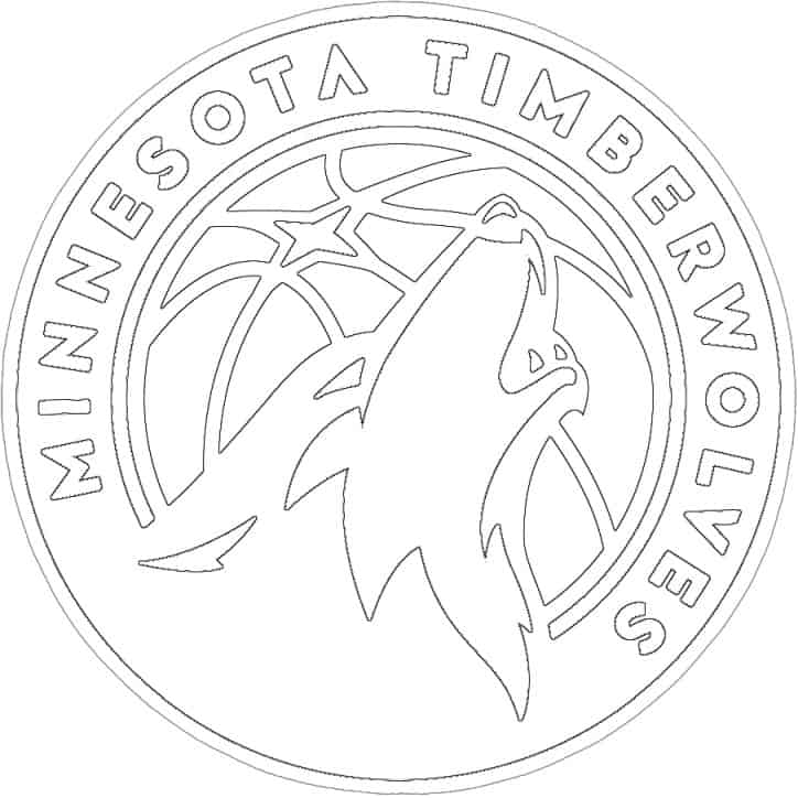 Coloriage Logo de Minnesota Timberwolves