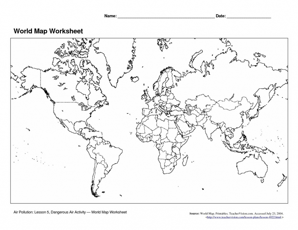 World Map Quiz Printable - Printable Maps