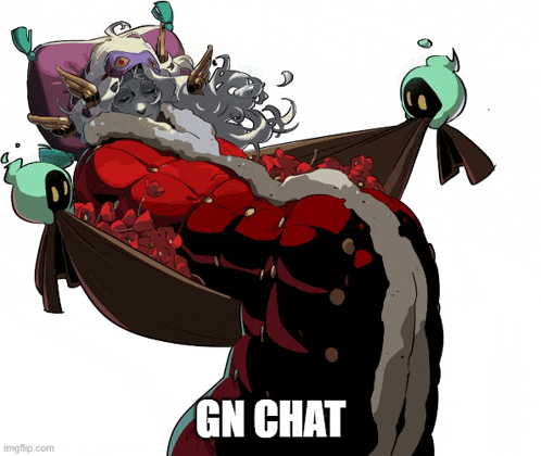 a drawing of a monster with the words gn chat underneath it