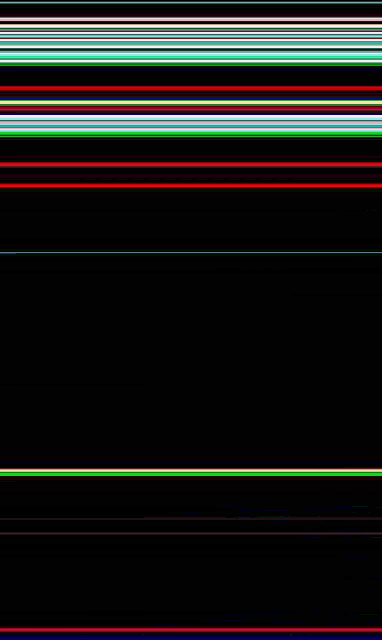 it looks like a glitch screen with a lot of green and blue lines .