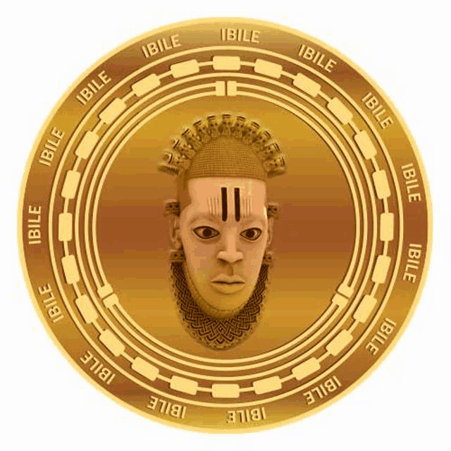 a gold coin with a statue of a man 's face in the center