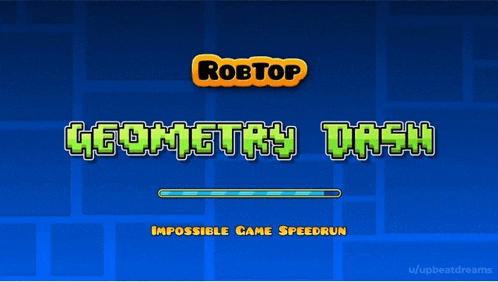 a game called robtop geometry dash is being loaded