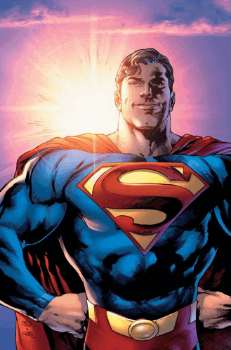 a drawing of superman with the letter s on his shirt