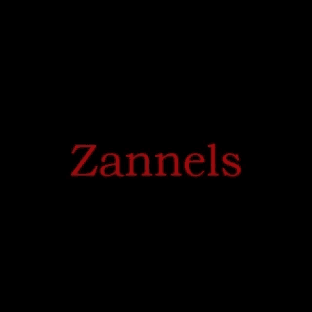 a black background with red text that says zannels