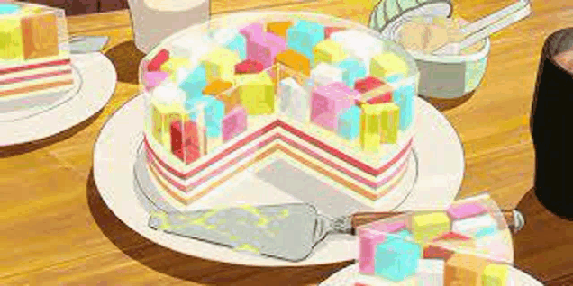 Anime Jello Cake Satisfying Anime Food Meme