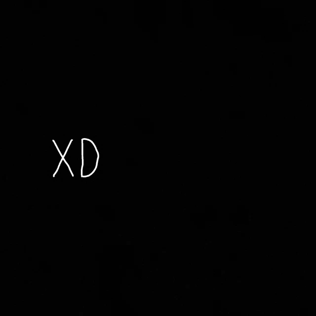 the word xd is written in white letters on a black background .